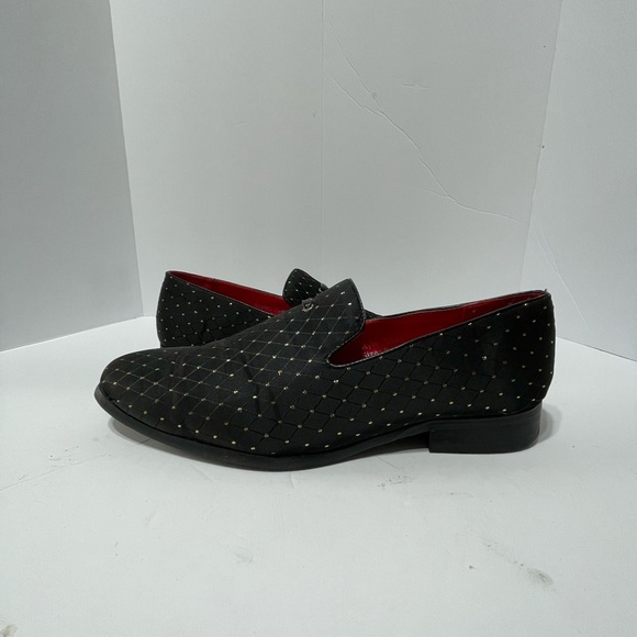 Portabella Other - Men’s Portabella Signature Elegant Black Loafers with Red Interior Size 9